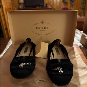 Prada Women's Black Ballet Flats